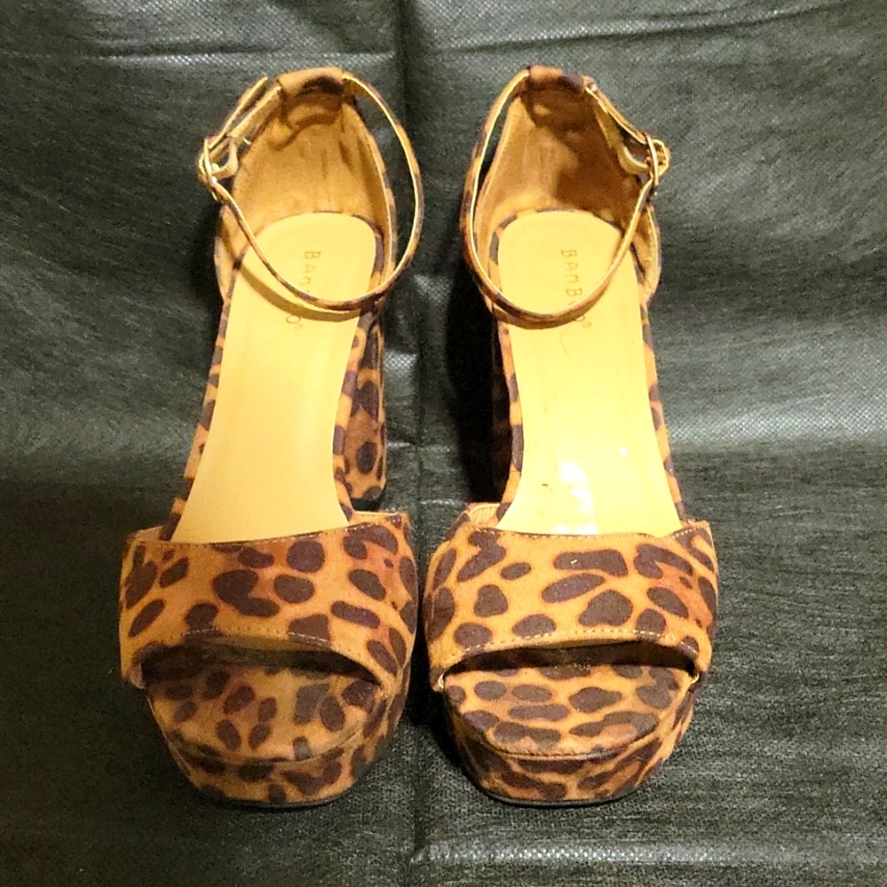 Animal Print Platform Heels